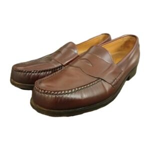 Rockport Leather Slip On Moc Toe Comfort Penny Loafers Shoes BROWN Sz 11 N #1021